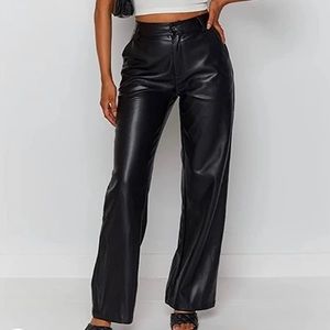 black leather pants